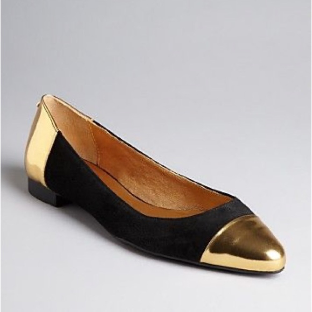 Kate Spade Gold Eddie Cap Flats - Women's 10
